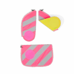 Zip-Set With Reflective Stripes Pink