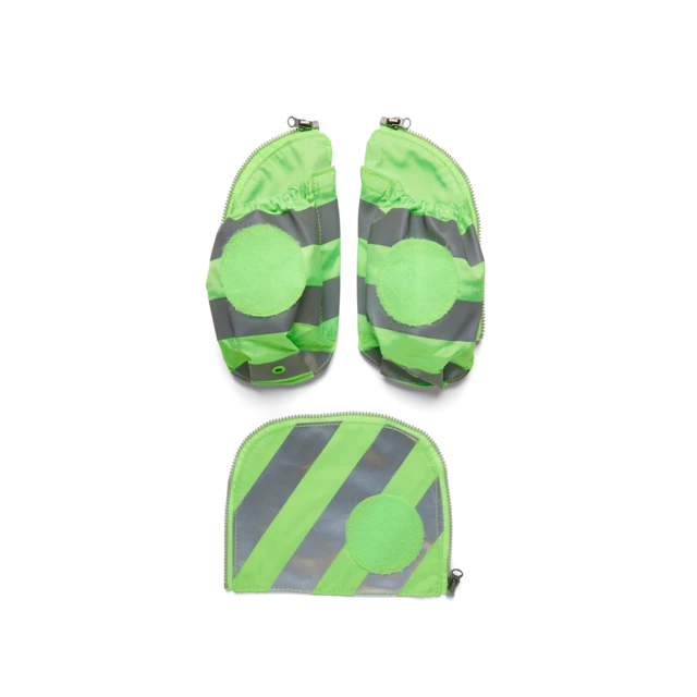 Fluo Side Pocket Zip-Set With Reflective Green 3 Fluo Side Pocket Zip-Set With Reflective Green