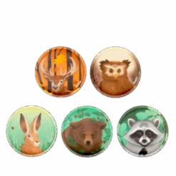 Klettie-Set (5-piece) MATT Forest Animals